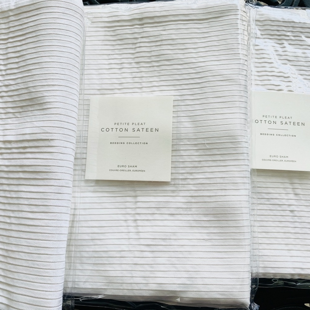 Restoration Hardware Petite Pleat Cotton Euro Sham